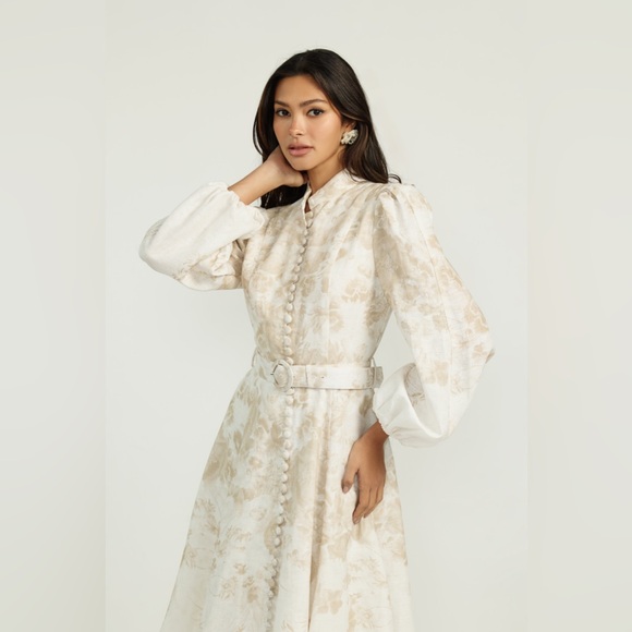 Ellie Makir Dresses & Skirts - ELLIE MAKIR Belted Linen Shirt Dress